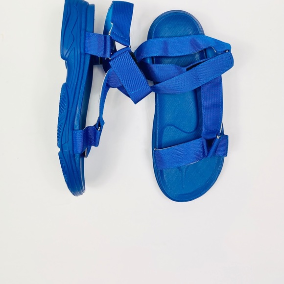 Thick Sole Velcro Sandals Blue - Picture 3 of 4